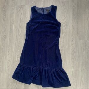 NWT J.Crew Navy Velvet Shift Dress (Size 00)